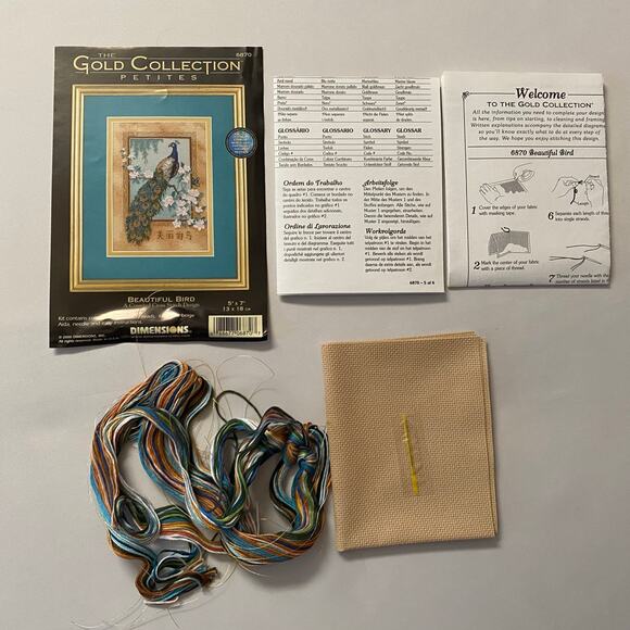 Dimension Gold Collection Beautiful Bird Cross Stitch Kit #6870 OPEN COMPLETE - Picture 7 of 7